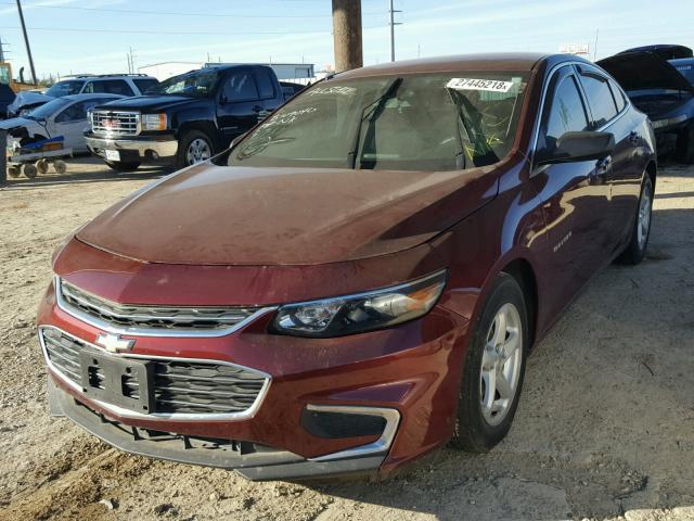 1G1ZB5ST3GF287419 - 2016 CHEVROLET MALIBU LS MAROON photo 2