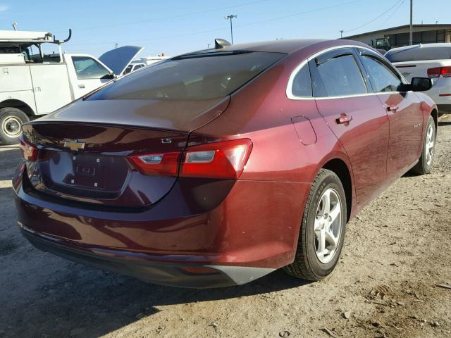 1G1ZB5ST3GF287419 - 2016 CHEVROLET MALIBU LS MAROON photo 4