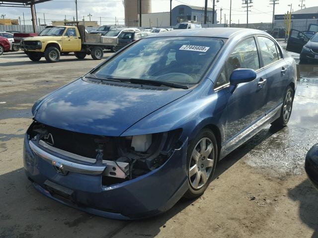 2HGFA16547H513520 - 2007 HONDA CIVIC LX BLUE photo 2