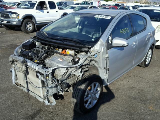 JTDKDTB36C1515511 - 2012 TOYOTA PRIUS C SILVER photo 2