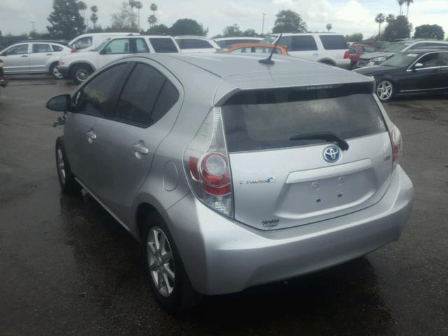 JTDKDTB36C1515511 - 2012 TOYOTA PRIUS C SILVER photo 3