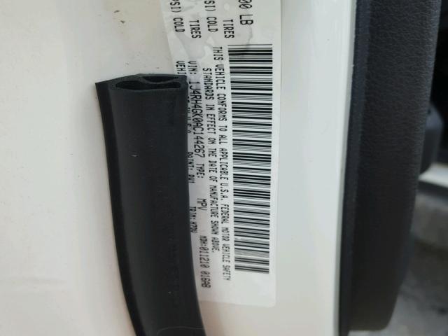 1J4RH4GK0AC144267 - 2010 JEEP COMMANDER 白色 照片 10