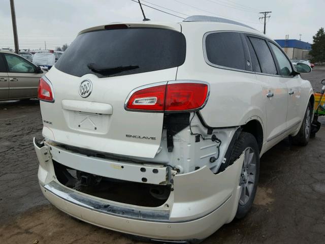 5GAKRBKDXEJ248558 - 2014 BUICK ENCLAVE WHITE photo 4