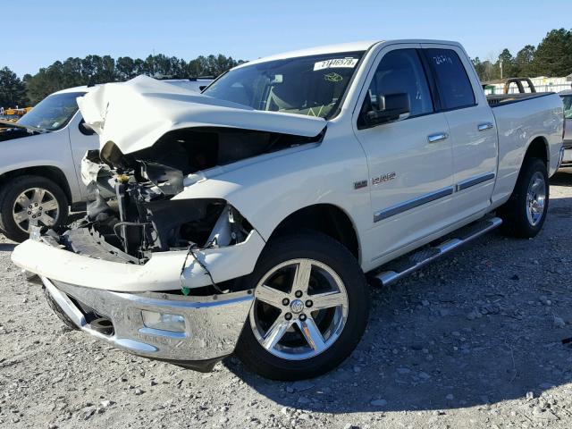 1D7RV1GT6AS227560 - 2010 DODGE RAM 1500 CREAM photo 2