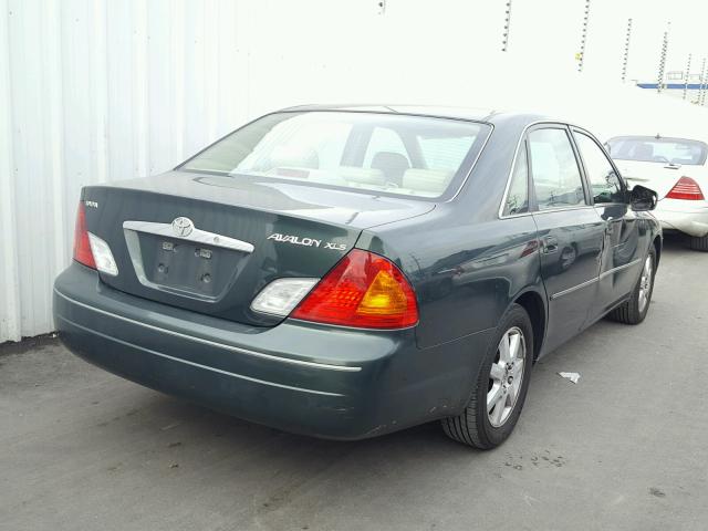 4T1BF28BXYU062420 - 2000 TOYOTA AVALON XL GREEN photo 4