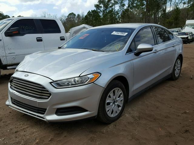 1FA6P0G78E5374459 - 2014 FORD FUSION S SILVER photo 2