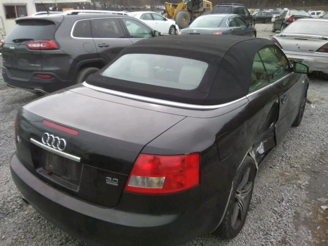 WAUDT48H94K013900 - 2004 AUDI A4 QUATTRO BLACK photo 4