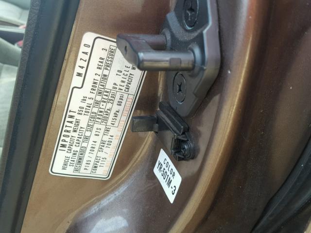 1HGCB764XMA130606 - 1991 HONDA ACCORD DX TAN photo 10