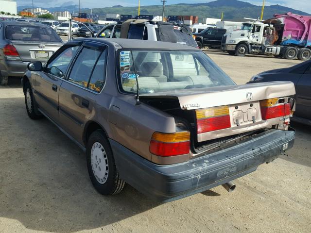 1HGCB764XMA130606 - 1991 HONDA ACCORD DX TAN photo 3