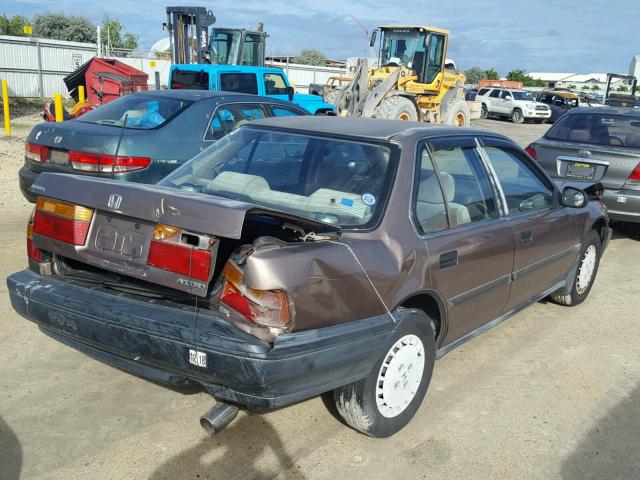 1HGCB764XMA130606 - 1991 HONDA ACCORD DX TAN photo 4