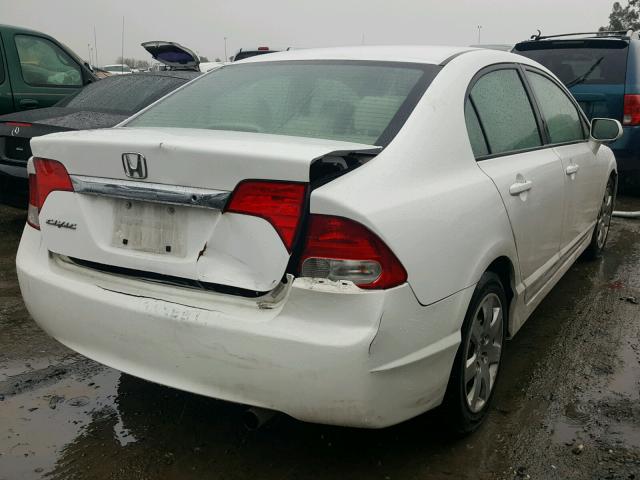 19XFA16549E046094 - 2009 HONDA CIVIC LX WHITE photo 4