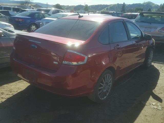 1FAHP36NX9W139751 - 2009 FORD FOCUS SES RED photo 4