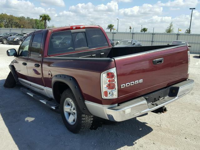 1D7HA18N82S620498 - 2002 DODGE RAM 1500 BURGUNDY photo 3