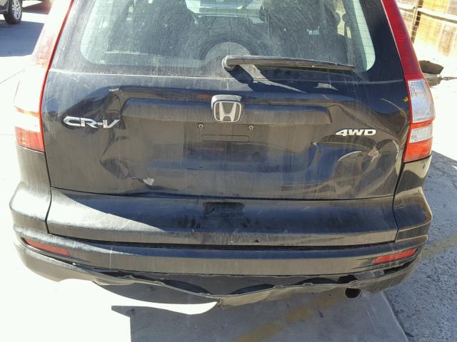 5J6RE4H35BL001140 - 2011 HONDA CR-V LX BLACK photo 9