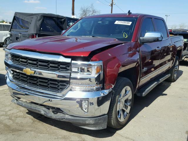 3GCPCSEC8HG351993 - 2017 CHEVROLET SILVERADO BURGUNDY photo 2