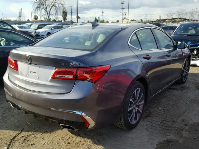 19UUB2F38JA008885 - 2018 ACURA TLX GRAY photo 4