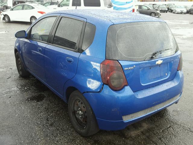 KL1TD6DE0AB125328 - 2010 CHEVROLET AVEO LS BLUE photo 3