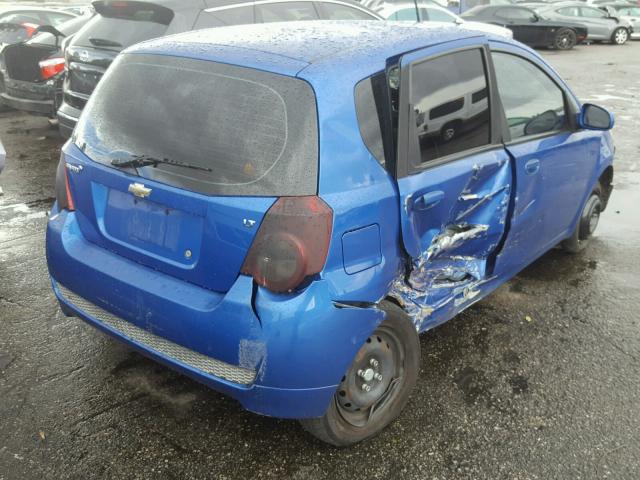 KL1TD6DE0AB125328 - 2010 CHEVROLET AVEO LS BLUE photo 4