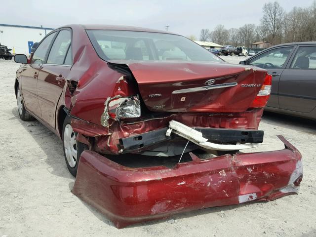 4T1BE32K34U275267 - 2004 TOYOTA CAMRY LE MAROON photo 3