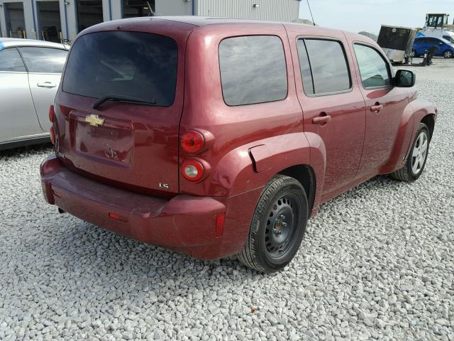 3GNCA13D68S710983 - 2008 CHEVROLET HHR LS RED photo 4