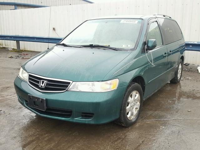 2HKRL18613H504741 - 2003 HONDA ODYSSEY EX GREEN photo 2