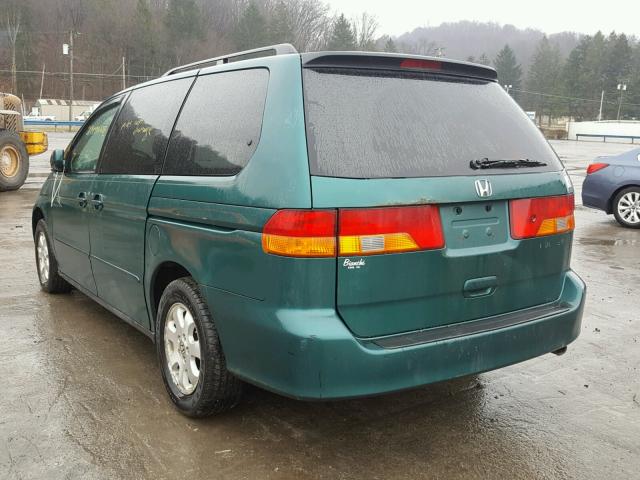 2HKRL18613H504741 - 2003 HONDA ODYSSEY EX GREEN photo 3