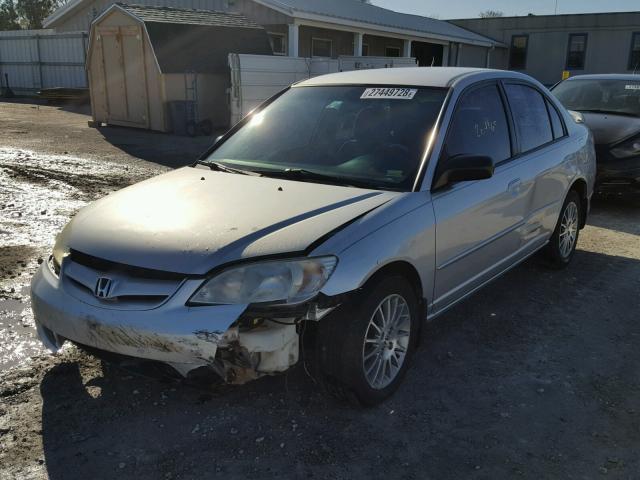 2HGES16535H601044 - 2005 HONDA CIVIC LX SILVER photo 2