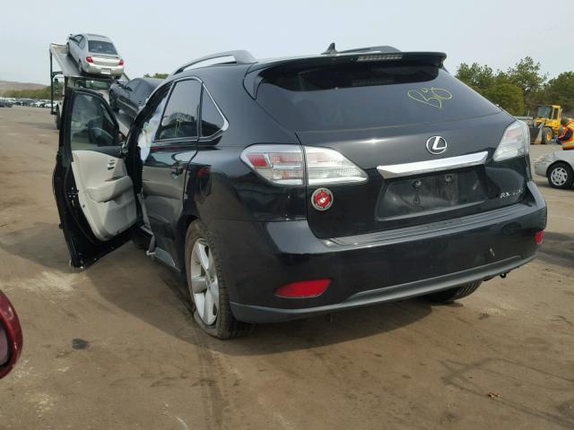 2T2BK1BA4BC083922 - 2011 LEXUS RX 350 BLACK photo 3