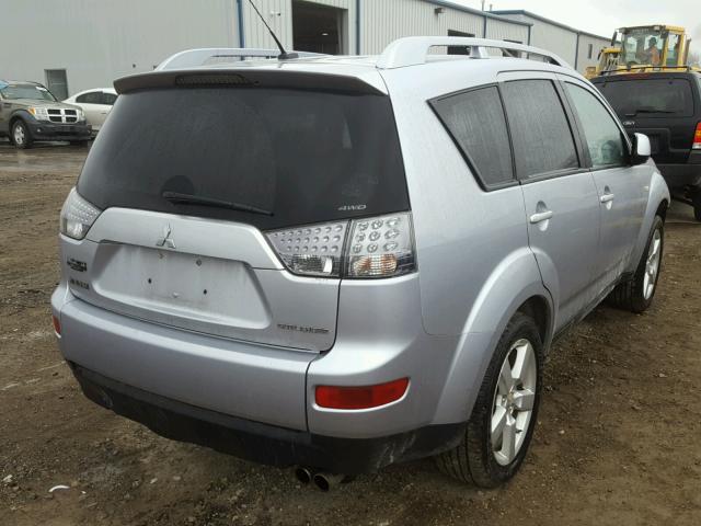 JA4MT41X97Z012739 - 2007 MITSUBISHI OUTLANDER SILVER photo 4