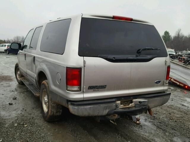 1FMNU40L13ED67746 - 2003 FORD EXCURSION SILVER photo 3