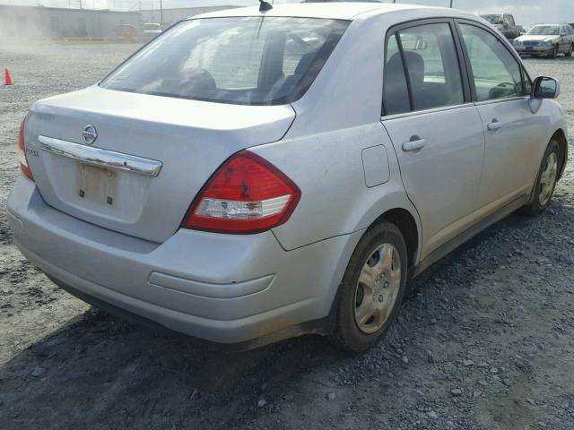 3N1BC11E28L461282 - 2008 NISSAN VERSA S SILVER photo 4