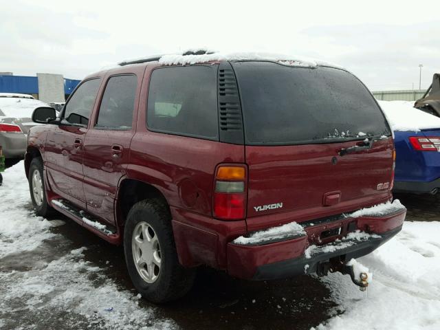 1GKEK63U53J263329 - 2003 GMC YUKON DENA BURGUNDY photo 3