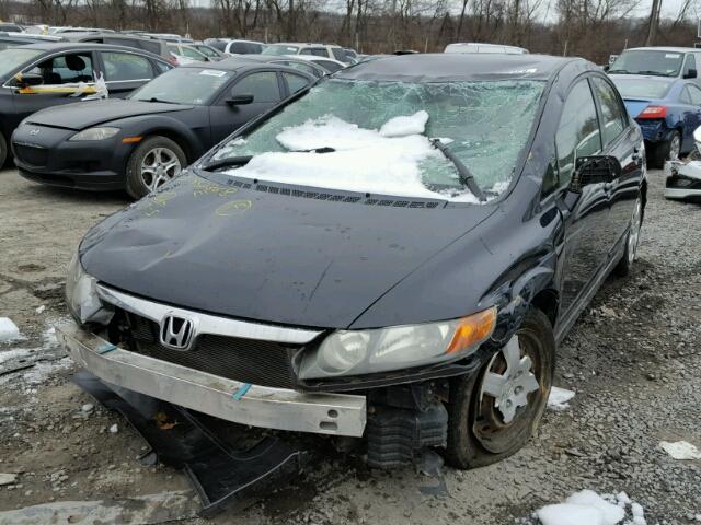 1HGFA16586L062934 - 2006 HONDA CIVIC LX BLACK photo 2