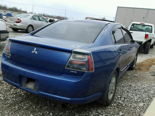 4A3AB76S86E011871 - 2006 MITSUBISHI GALANT GTS BLUE photo 4