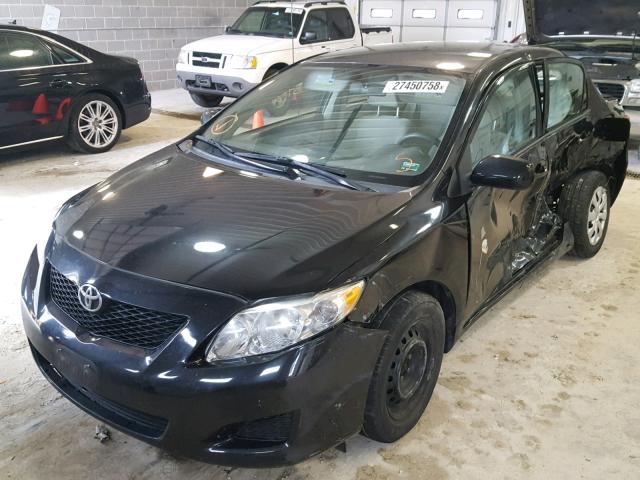 1NXBU4EE5AZ207367 - 2010 TOYOTA COROLLA BA BLACK photo 2