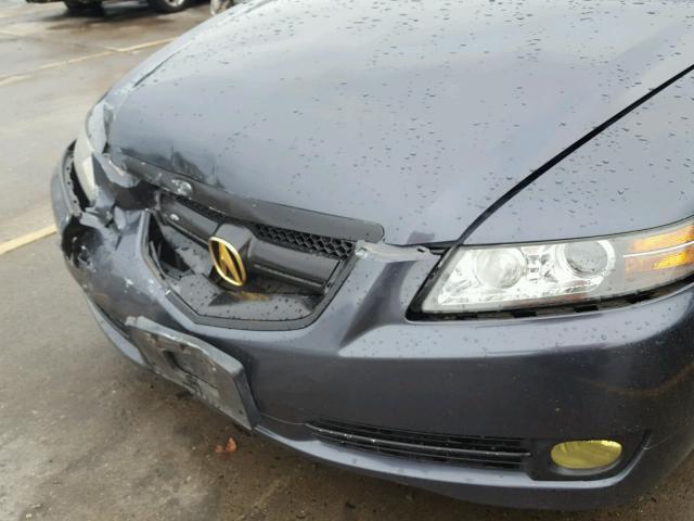 19UUA66267A005977 - 2007 ACURA TL GRAY photo 9