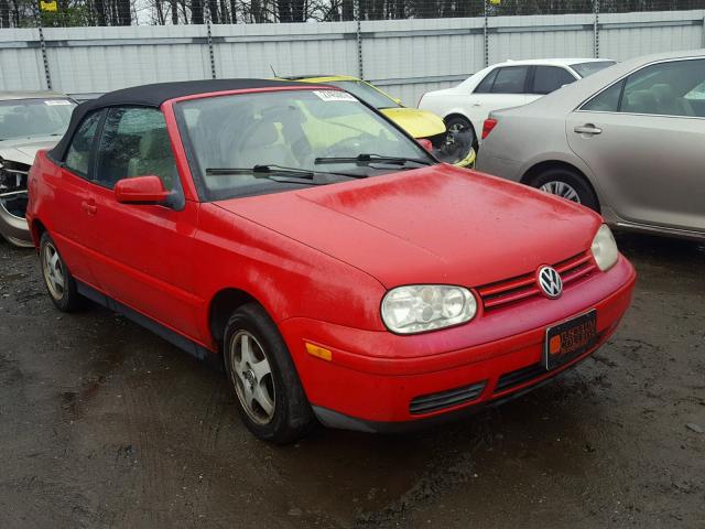 3VWDB61E5XM809961 - 1999 VOLKSWAGEN CABRIO GLS RED photo 1