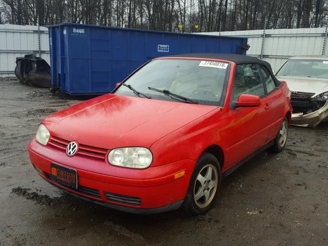 3VWDB61E5XM809961 - 1999 VOLKSWAGEN CABRIO GLS RED photo 2