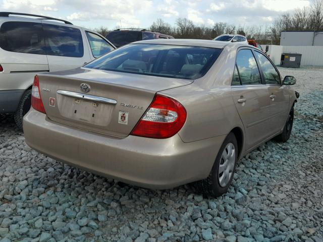 4T1BE30K62U608898 - 2002 TOYOTA CAMRY LE BEIGE photo 4