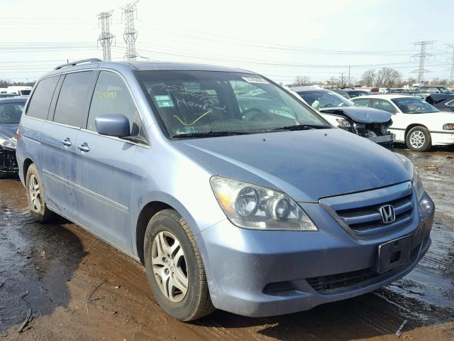 5FNRL38657B101202 - 2007 HONDA ODYSSEY EX BLUE photo 1