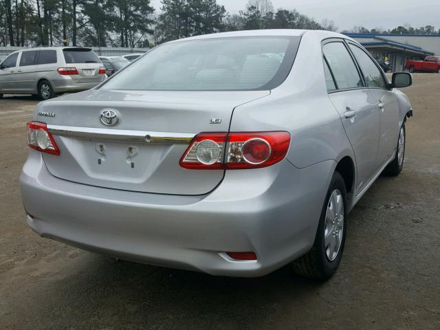 2T1BU4EE2BC544906 - 2011 TOYOTA COROLLA BA SILVER photo 4