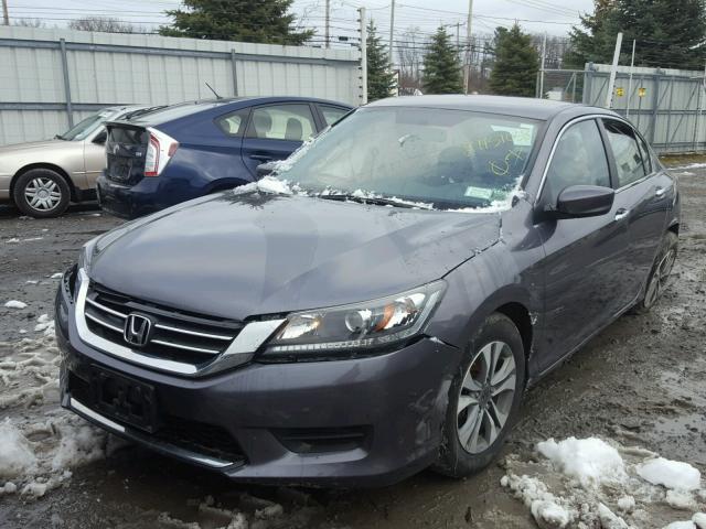 1HGCR2F38FA236741 - 2015 HONDA ACCORD LX GRAY photo 2