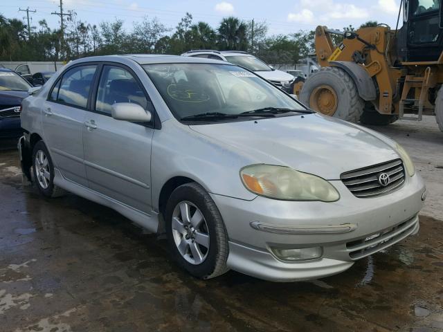 2T1BR38E14C291250 - 2004 TOYOTA COROLLA CE SILVER photo 1