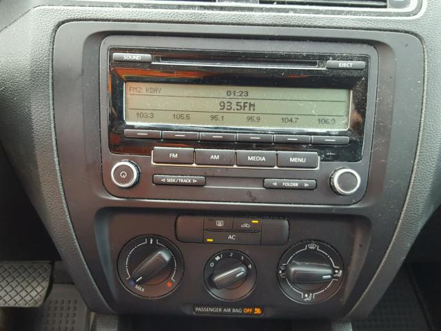 3VW2K7AJ2BM022503 - 2011 VOLKSWAGEN JETTA BASE ნაცრისფერი ფოტო 9