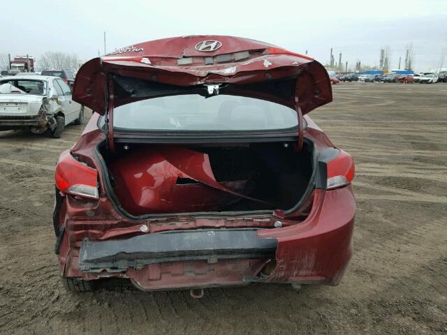 5NPDH4AE1BH022087 - 2011 HYUNDAI ELANTRA GL RED photo 9