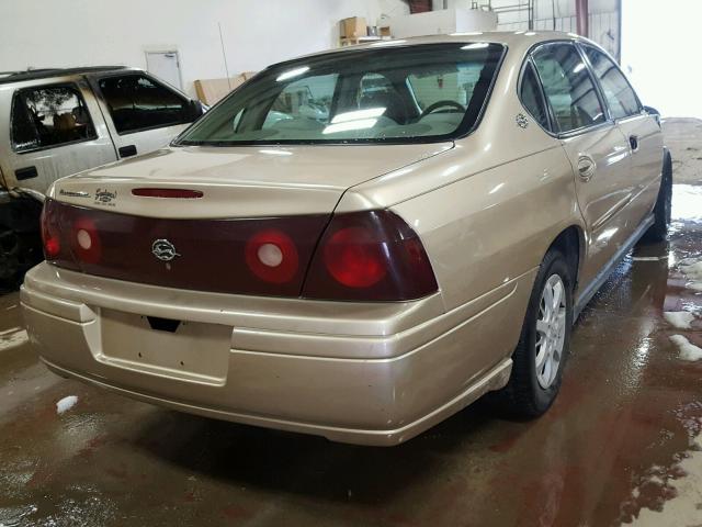 2G1WF52E859101307 - 2005 CHEVROLET IMPALA TAN photo 4