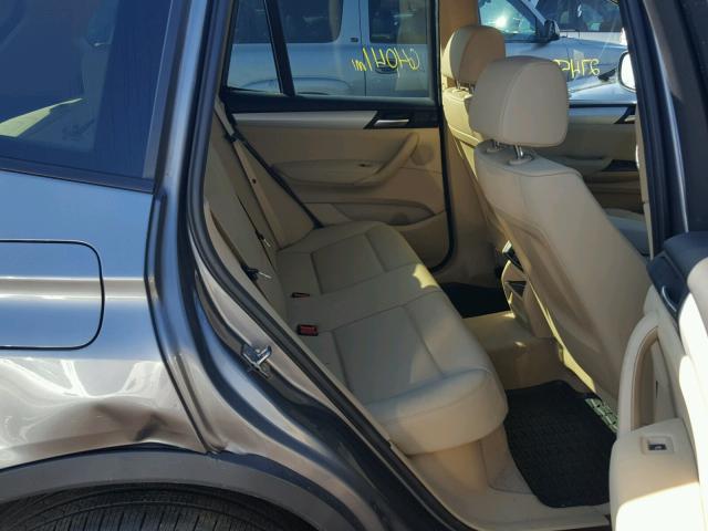 5UXWX5C55BL705290 - 2011 BMW X3 XDRIVE2 GRAY photo 6