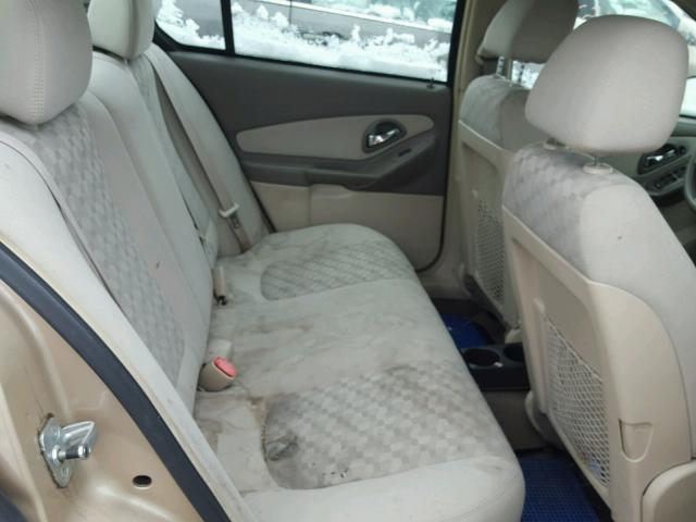1G1ZT52895F258996 - 2005 CHEVROLET MALIBU LS ოქროსფერი ფოტო 6