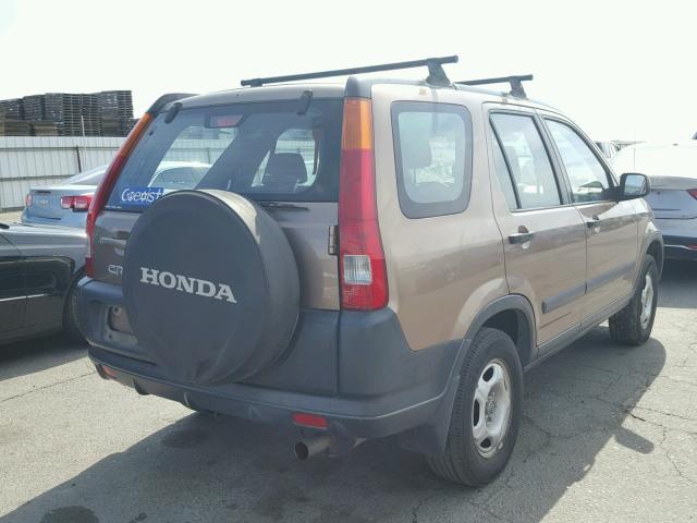 JHLRD78452C052076 - 2002 HONDA CR-V LX BROWN photo 4