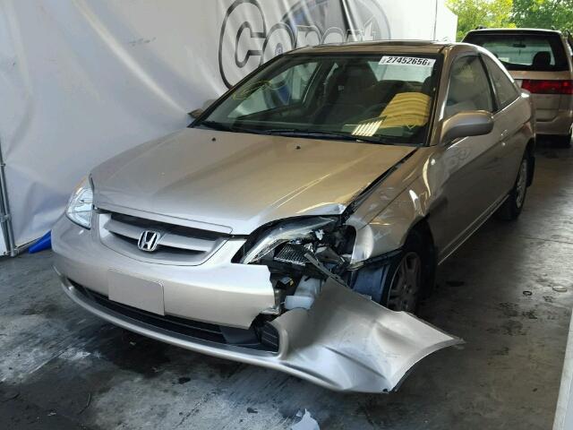 1HGEM22022L040327 - 2002 HONDA CIVIC EX ბეჟი ფოტო 2